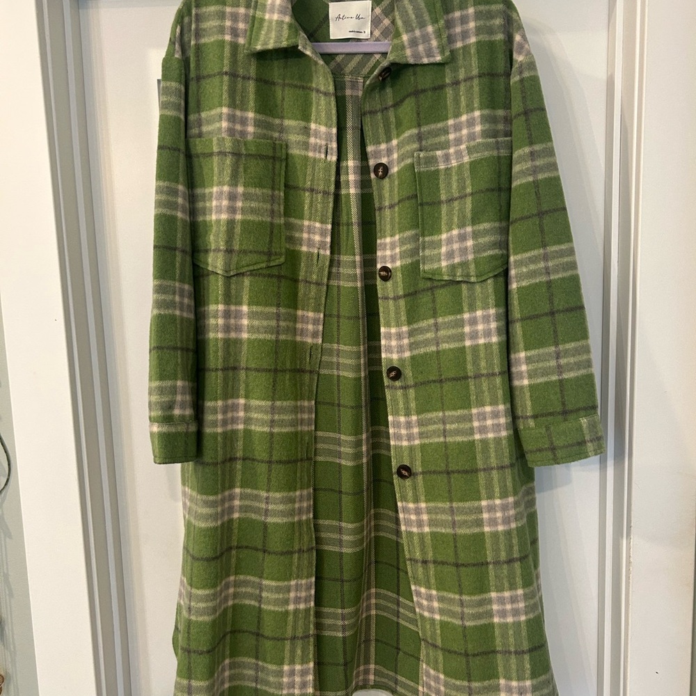 Active USA Olive Plaid Utility Jacket